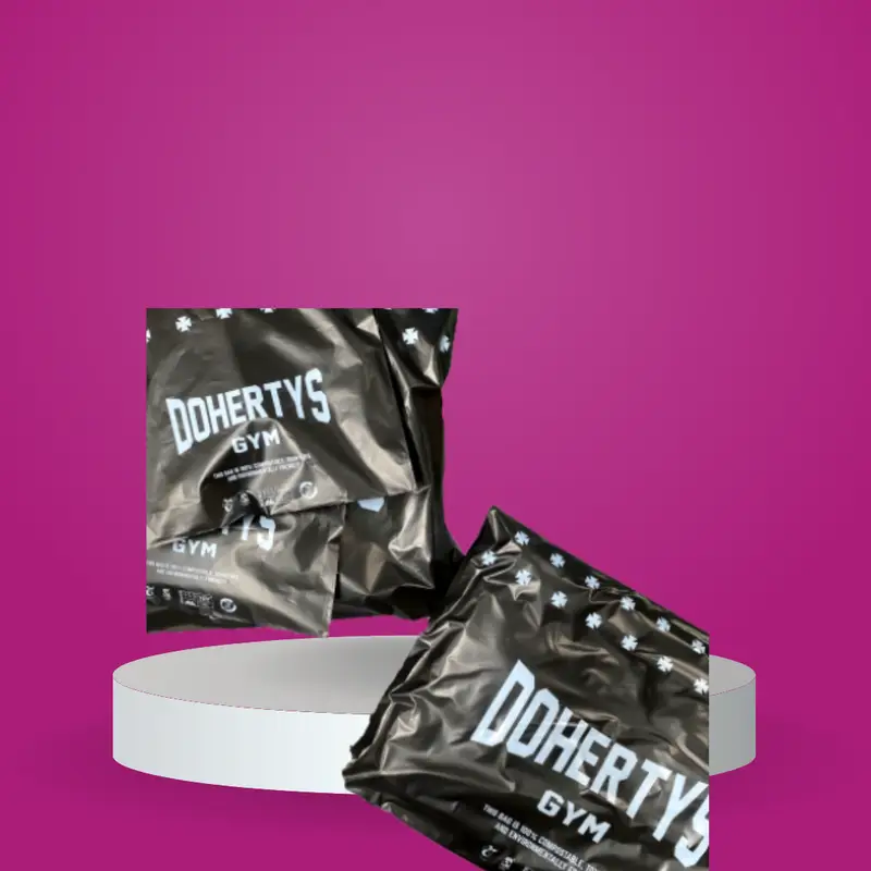 Dohertys Gym custom compostable mailer