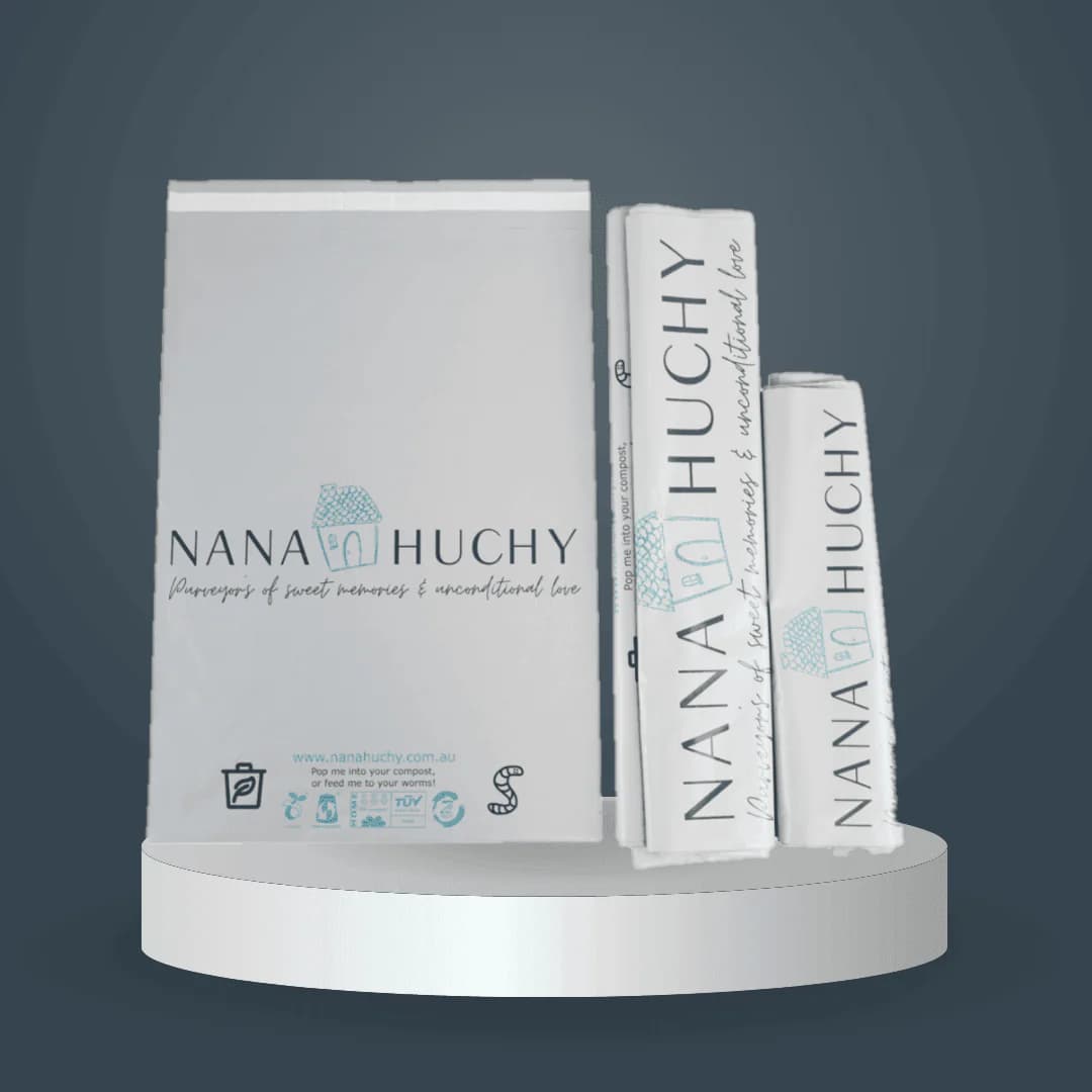 Nana Huchy custom compostable mailer