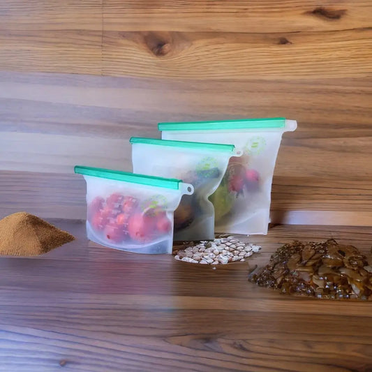 Zero Waste Co 500ml/1000ml/1500ml Silicone Reusable Food Storage Bag