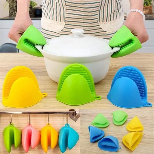 Zero Waste Co - 2 Pieces silicone heat resistant cooking pinch mitts, mini oven gloves