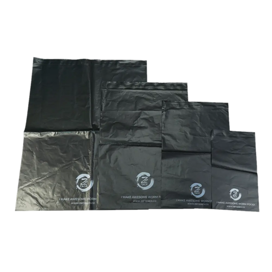 Zero Waste Co 100% Home Compostable Mailers Black Shipping Mailer 25 Pack