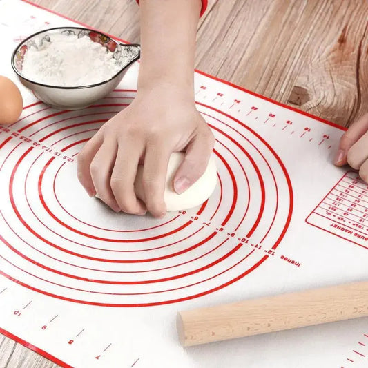 Zero Waste Co - Silicone Baking Mat - Non-Stick Non-Skid Pastry Mat with Measurements