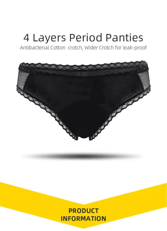 Zero Waste Co Lace Bikini Stylish Design Leak Proof Incontinence and Period Underwear for Women